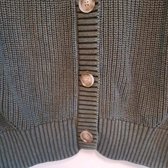 Faherty Sunwashed Fisherman Cardigan Green Blue Chunky Knit Button Sweater Sz XL - Picture 6 of 12